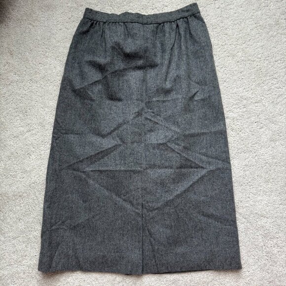Miss Pendleton Vintage Size 8 Gray Virgin Wool Skirt - Picture 2 of 9